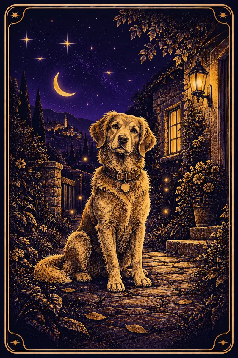 Ilustração da carta Cachorro