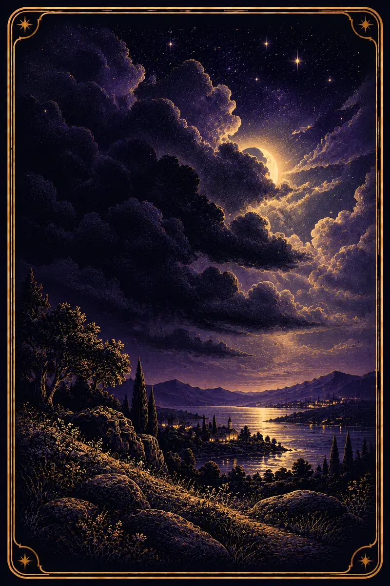 Ilustração da carta Nuvens