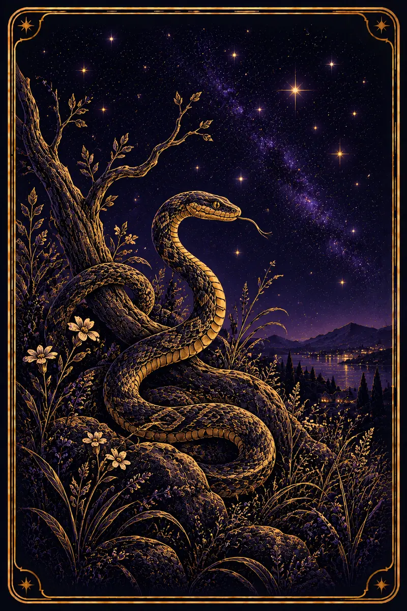 Ilustração da carta Serpente