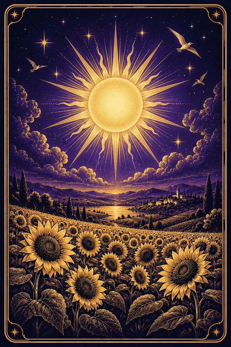 Ilustração da carta Sol