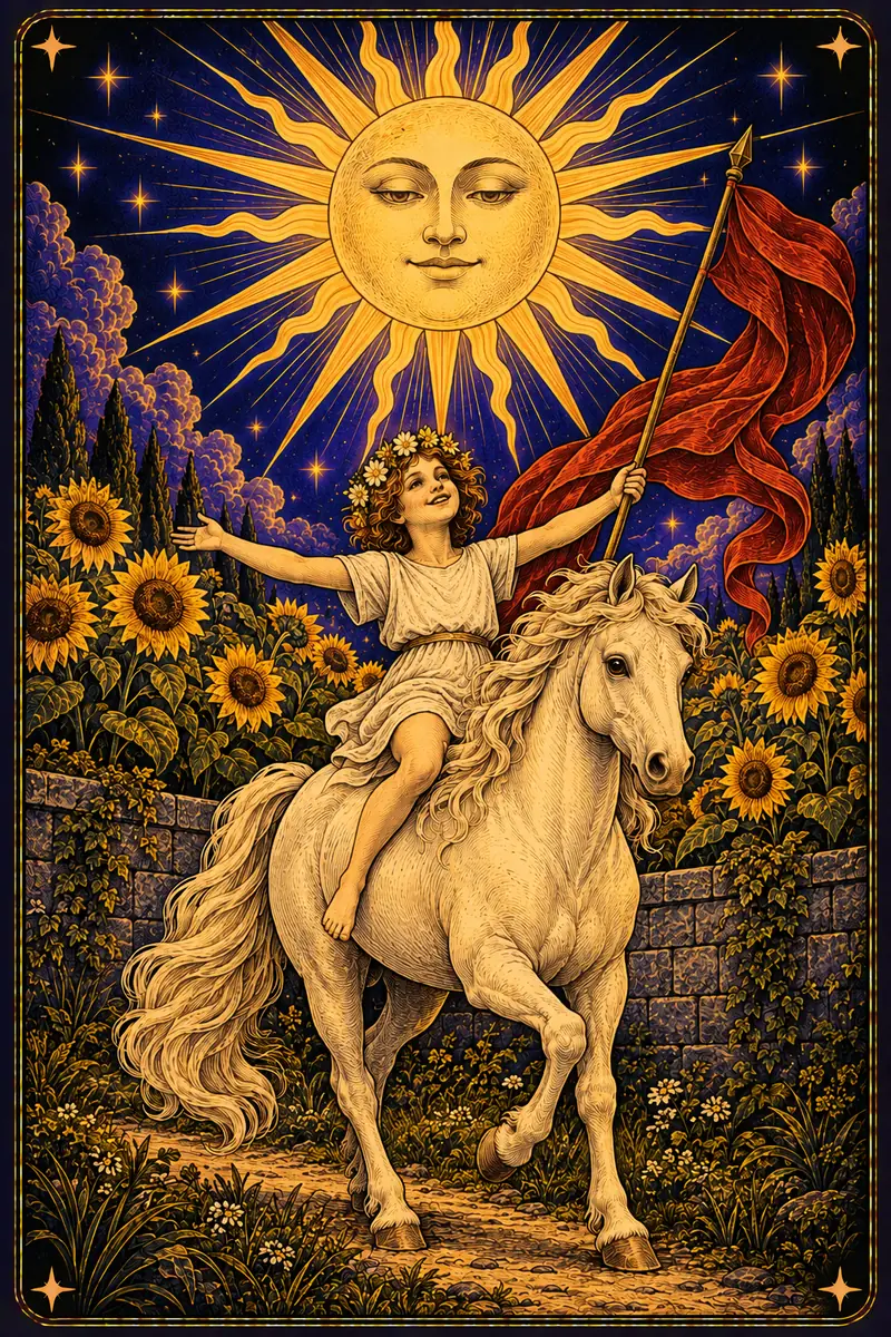 Ilustração da carta O Sol